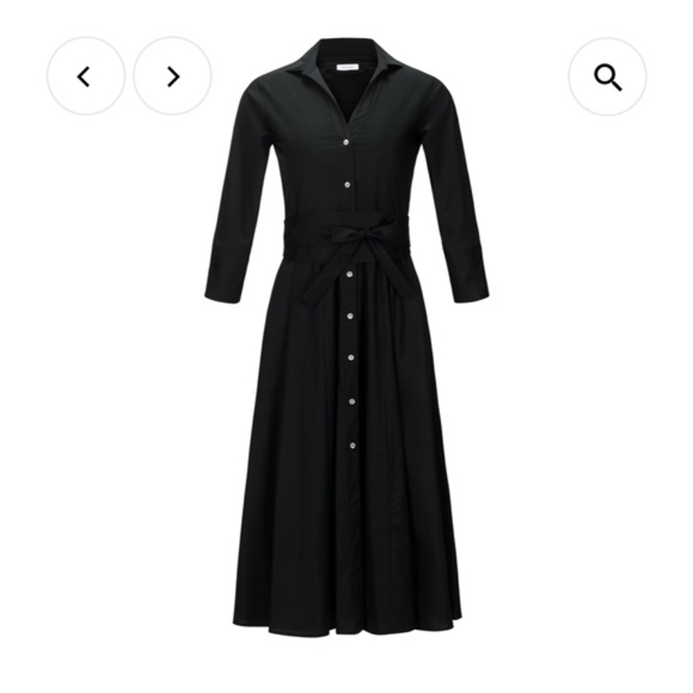 Rosso35 Elegant Black Shirt Dress size EU40 US 2  MIDI